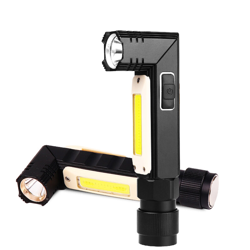 المحمولة LED COB مصباح يدوي مع المغناطيس USB قابلة للشحن أفضل للصيد التخييم ضوء العمل الشعلة قوية