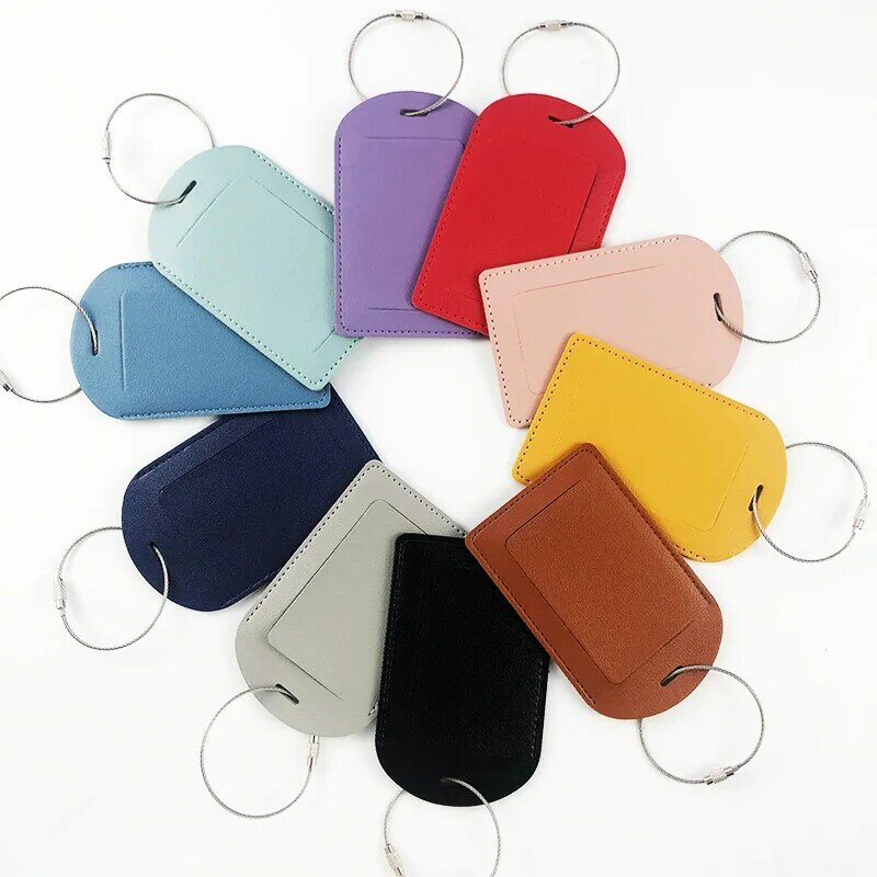Pvc Leather 11 Colors Can Be Ordered In Stock Metal Lanyard Boarding Pass With Identification Tag Card Luggage Tag