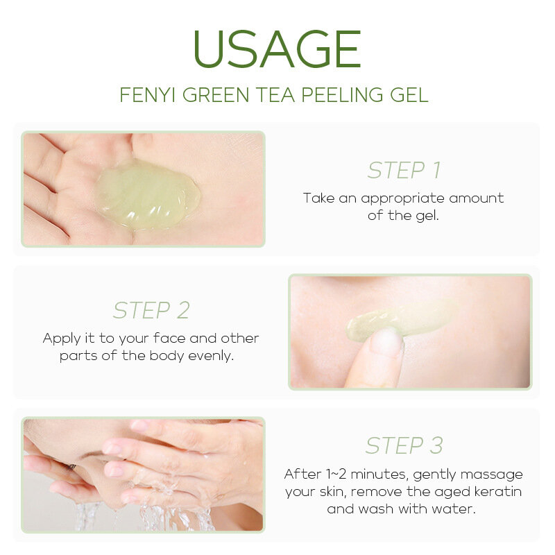 Gel esfoliante limpeza profunda remover envelhecimento tesão nutrir hidratante anti-acne controle de óleo clareamento beleza cuidados com a pele 60g