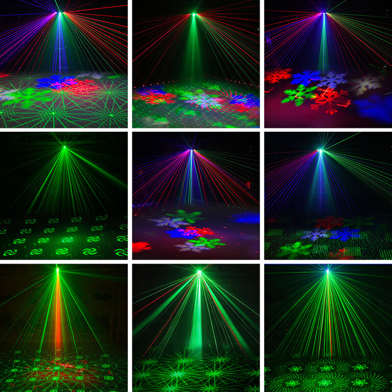 50 wzorów oświetlenie sceniczne RGB muzyka oświetlenie dyskotekowe Led potańcówka Show laserowa lampa projekcyjna lampa efektowa z kontrolerem
