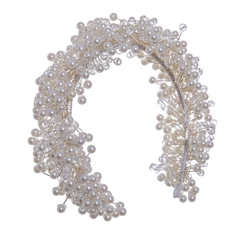 Casamento hairbands para mulheres artesanal noiva acessórios de cabelo elegante pérola decoração headbands bonito noiva jóias