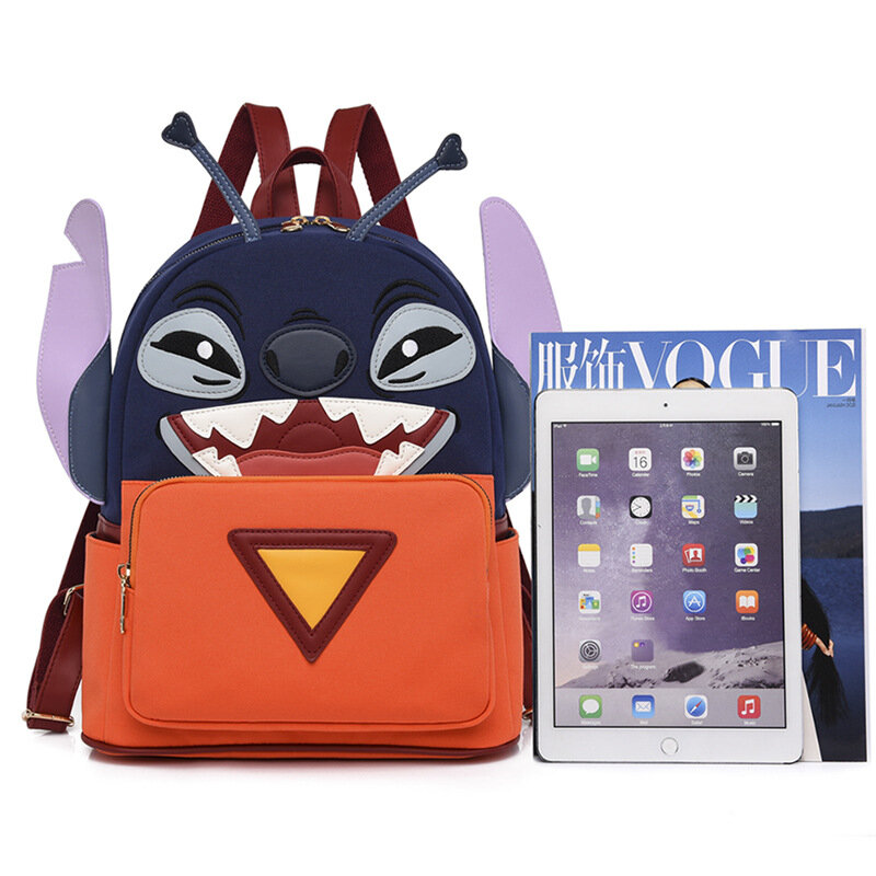 Disney stitch saco de ombro das crianças moda highend mochila feminina saco do computador grande capacidade das crianças saco de escola bolsa