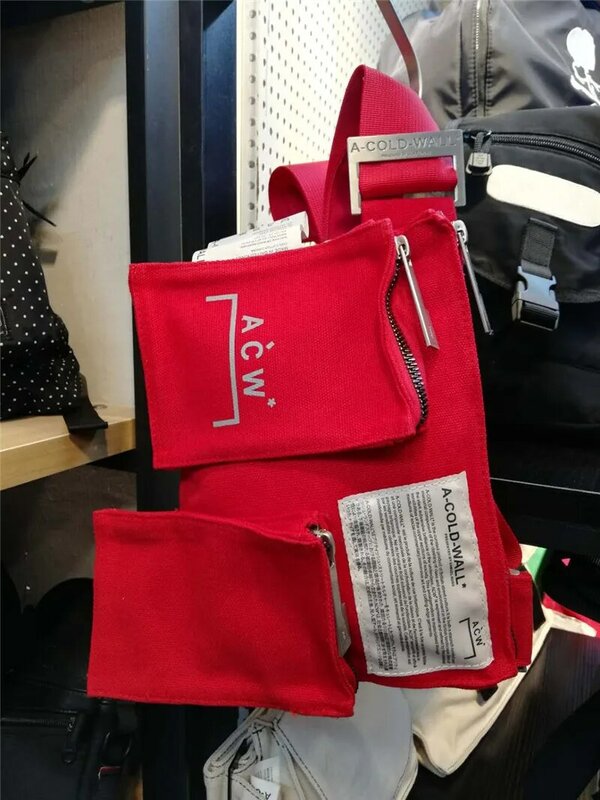 A-COLD-WALL * поясная сумка, красная, черная повседневная женская сумка, холщовая многофункциональная сумка ACW Pack