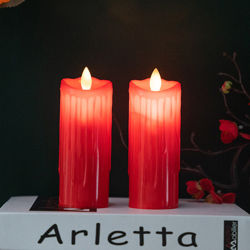 Luz de vela Led sin llama, simulación de rasgado, vela oscilante, iluminación sin humo para el hogar, Decoración de cumpleaños, Hotel y boda