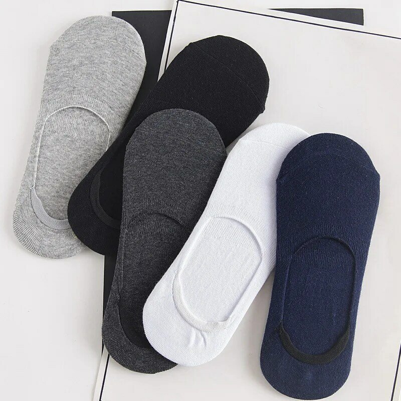 3 pares/lote moda barco-em forma de meias masculinas verão e outono silicone respirável invisível meias de algodão chinelos de tornozelo meias