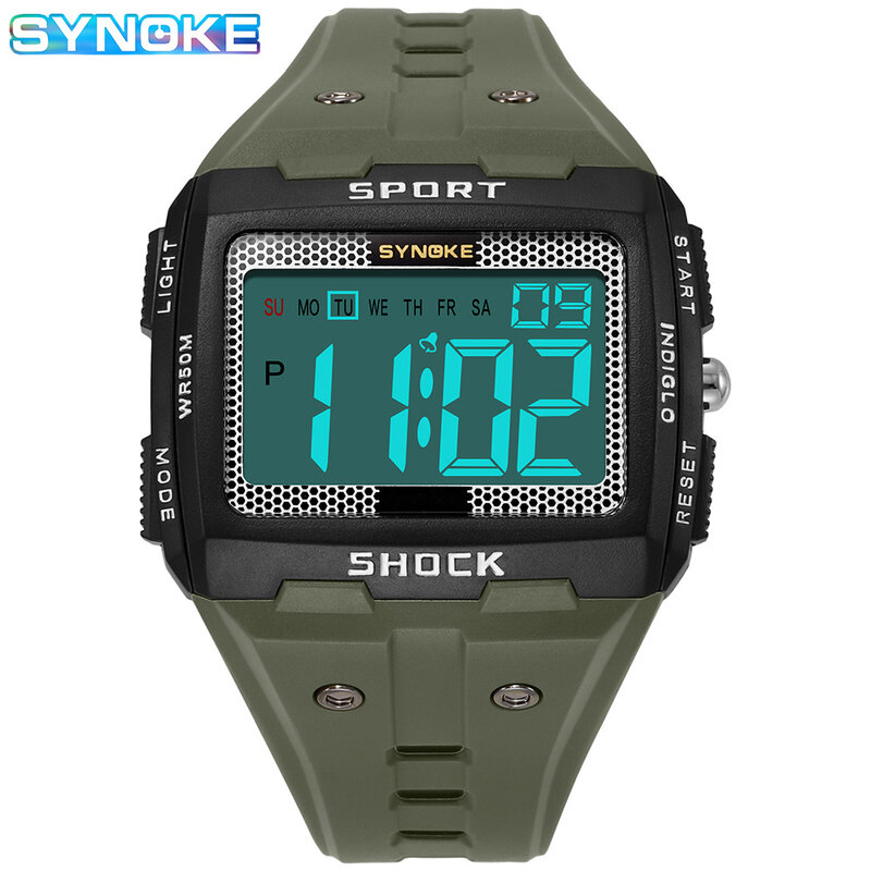 Military Electronic Watches Fashion Watch For Men Sport Stopwatch Chrono Alarm Digital Watch Waterproof Relogio Masculino