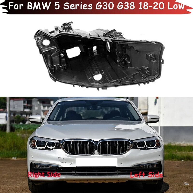 Headlight Base For BMW 5 Series G30 G38 2017-2020 Low Headlamp House Car Rear Base Front Headlight Back House Head Lamp Shell