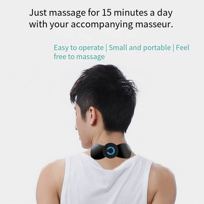 Portátil multifuncional esteira de massagem mini volta e ombro pescoço corpo massageador instrumento coluna cervical mini massageador elétrico