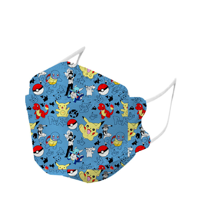 Crianças novas pikachu ffp2 máscara descartável filtro de quatro camadas de alta eficiência proteção padrão dos desenhos animados das crianças kn95 rímel