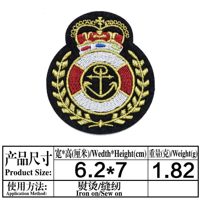 9 pçs da força aérea logotipo ouro vermelho militar rank diy bordado remendos para em roupas chapéu tático moral medalha do exército ferro remendo