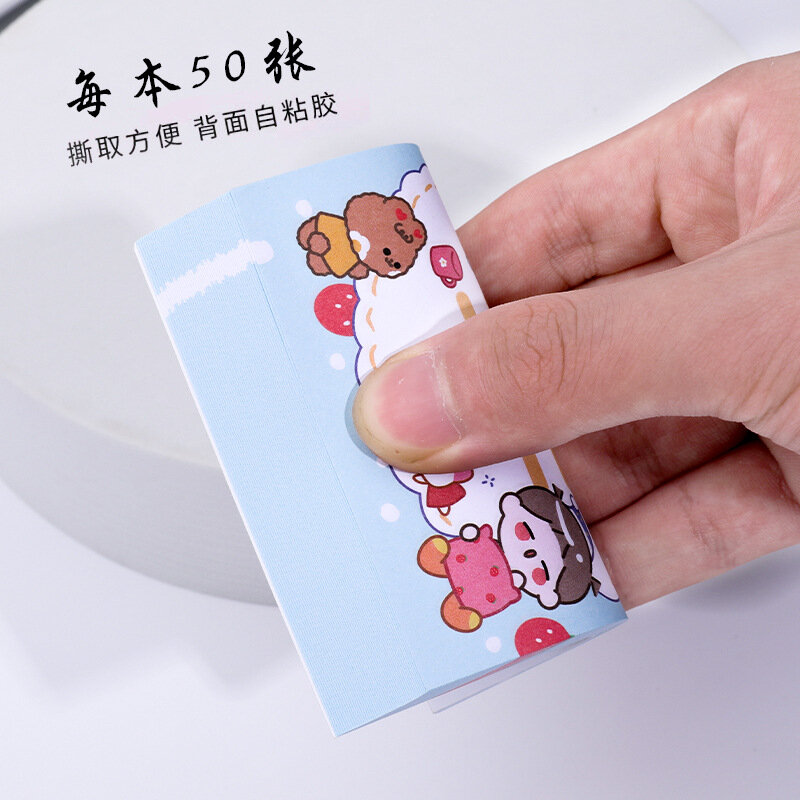 Cartoon Little Girl Sticky Notes Cute Memo pad studenti portatile piccolo Notebook Tearable Planner N Times Sticker Stationery Tag