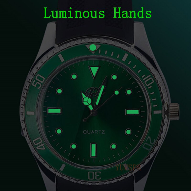 Isqueiro relógios para homem usb recarregável luminoso mãos pulseira preta moda fantasma verde relógio masculino relógio de pulso jh333
