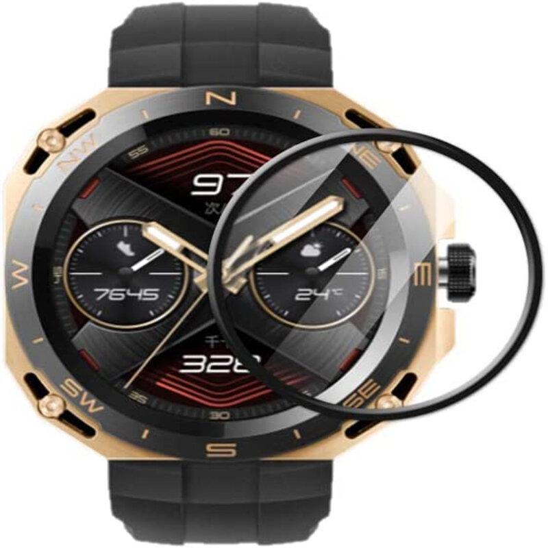 UIENIE طبقة رقيقة واقية ل Hwawei ساعة GT سايبر التغطية الكاملة حامي مقاوم للماء Smartwatch ثلاثية الأبعاد واقي للشاشة لا الزجاج