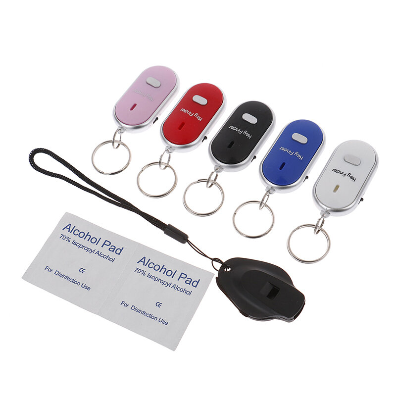 1pc LED Whistle Klatscht Locator Tragbare Persönliche GPS Locator Key Finder Anti-Verloren Pfeife Sensoren Keychain Tracker