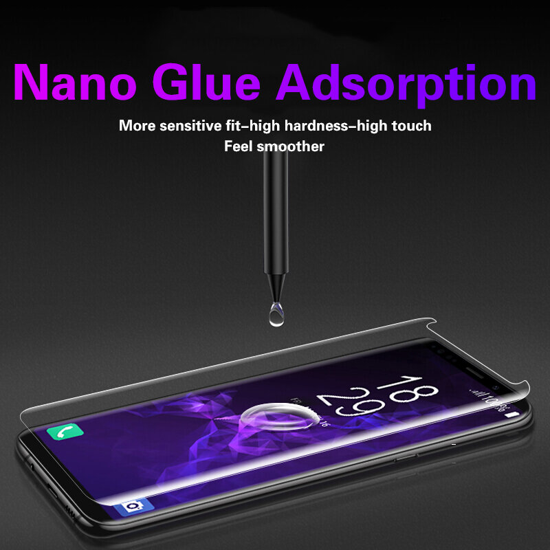 Protecteur d'écran, en verre trempé UV 999D pour Samsung Galaxy S21 S22 Plus Ultra FE S8 S9 S10 S20 Note 20 10 9 8 Plus S10E
