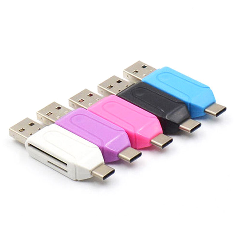 1 ~ 8 قطعة جديد USB و USB 2 في 1 OTG قارئ بطاقة عالية السرعة USB2.0 العالمي OTG TF/ل أندرويد الكمبيوتر تمديد رؤوس