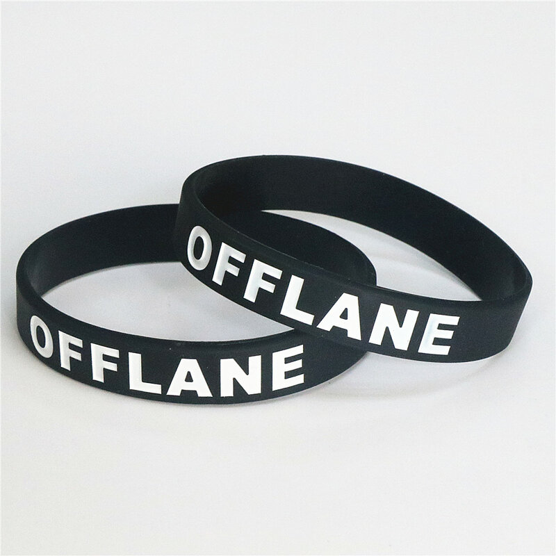 1PC Game DOTA2 CARRY SOLO GANK SUPPORT OFFLANE Silicone Bracelet Wristbands Sport Rubber Bangles & Bracelets Men Jewelry SH008