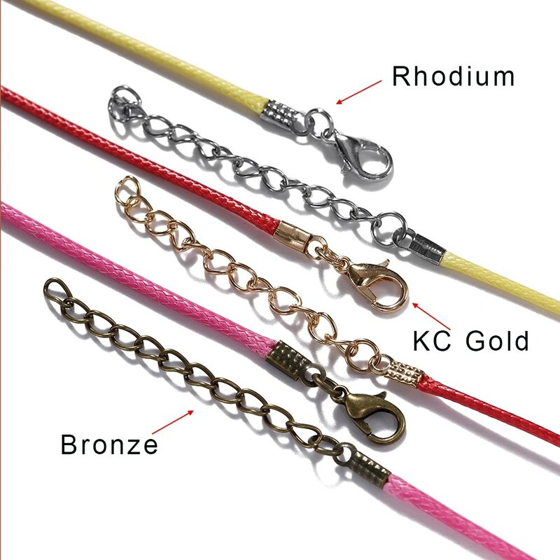 10 pcs/lot dia 1.5/2mm colar de cordão de couro com fecho corda trançada ajustável para fazer jóias colar diy pulseira suprimentos