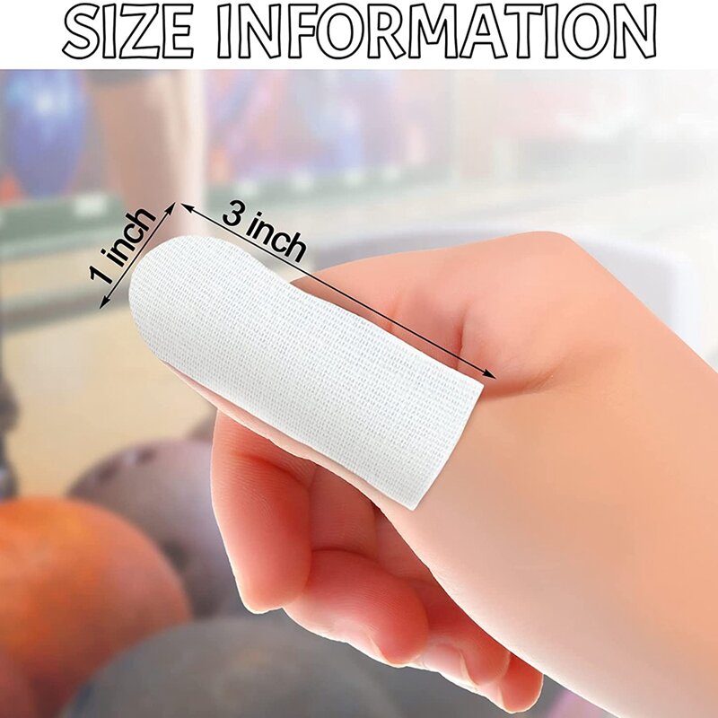 160 Pieces Bowling Thumb Tape Bowling Finger Tape Protective Bowling Tape White Elastic Patch Bowling Accessories