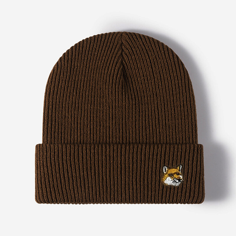 冬の刺繍が施された暖かいニットの帽子,暖かい帽子,アウトドア,2022