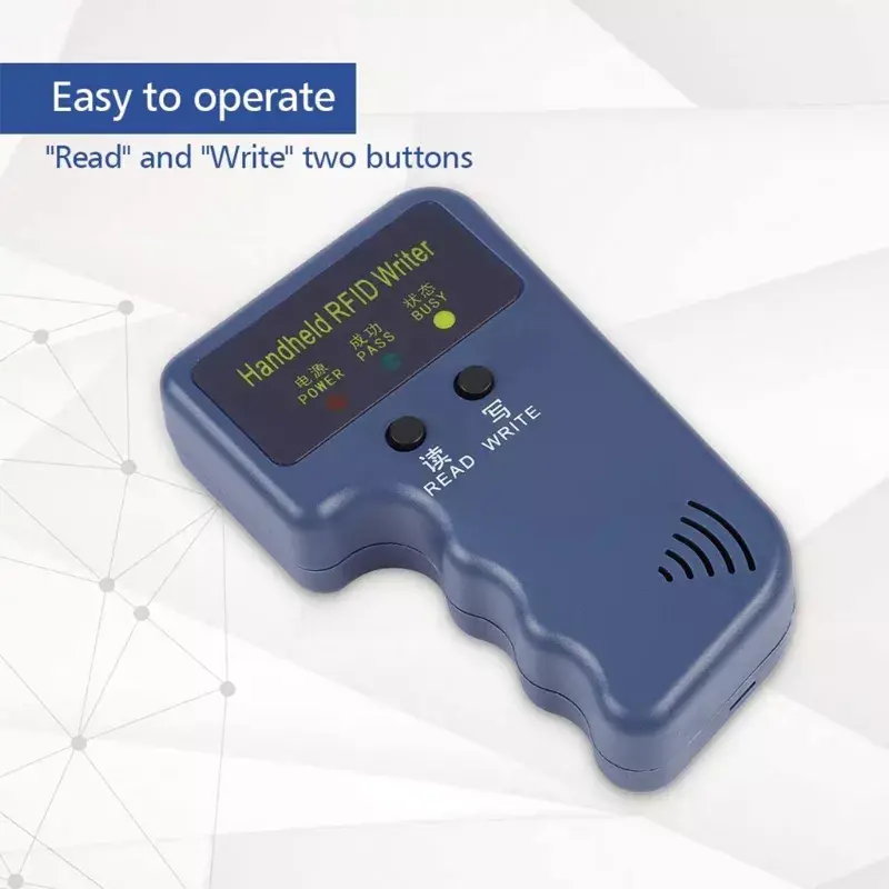Duplicador RFID de mano a prueba de agua, 125khz, lector de llaves, grabador de tarjetas de identificación, programador, grabable, Keyfobs