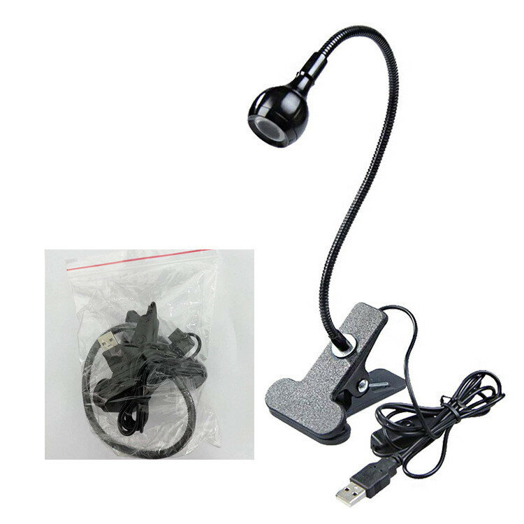 Lampu Meja Led USB Lampu UV Led Terang Fleksibel Clip-On Pengering Kuku Lem Dapat Disesuaikan Detektor Produk Medis Kuku Gel Menyembuhkan