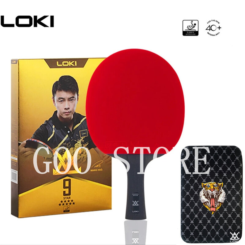 Loki 9 estrela raquete de tênis de mesa de carbono ataque rápido loop alta pegajosa original loki 7 estrela ping pong bat