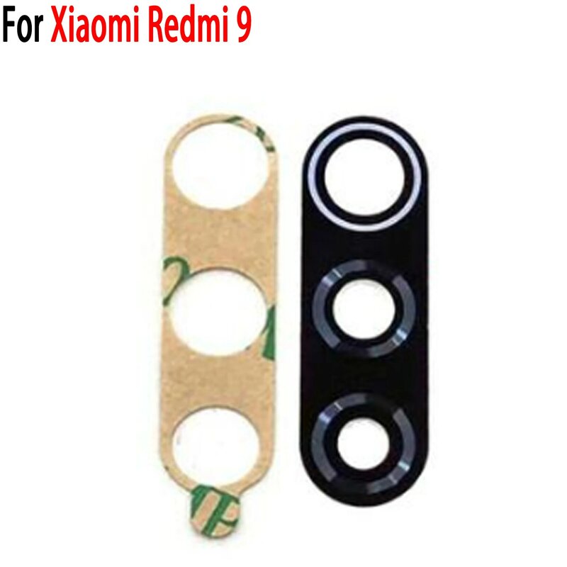 2set/lot Back Rear Camera Lens For  Xiaomi Redmi 9 mobile phone accessories Back Camera Protector Glass Lens Cover With