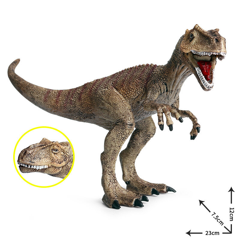 دمى أشكال محاكاة الجوراسي ديناصور العالم نماذج للحيوانات حجم كبير Allosaurus البلاستيكية عمل الشكل الاطفال ألعاب تعليمية هدايا