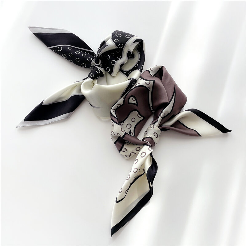 Luxus 100% Echt Seide Squre Schal Frauen Mode Design Halstuch Schal Haar Band Stirnband Damen Neck Krawatte Handgelenk Wrap Bandana