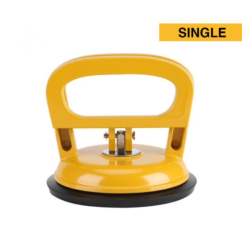Ventosa in gomma singola in lega di alluminio ventosa rotonda in vetro strumenti per Merchandises per uso domestico giallo nero
