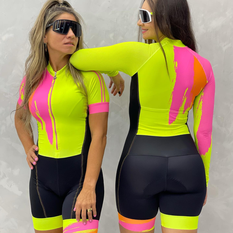 Profissional das mulheres camisa triathlon ciclismo calças justas, calças justas roupa DE cclismo feminino, mulher macacão siameses, jerseys pro banho,