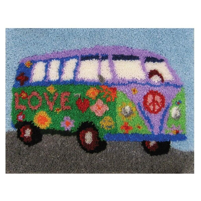 Zestawy zatrzaskowe DIY przędza do szydełkowania zestawy, samochodem z kwiatami dywan z haftem dywanik na haki zestaw zestawy do robótek ręcznych dla dzieci lub dorosłych