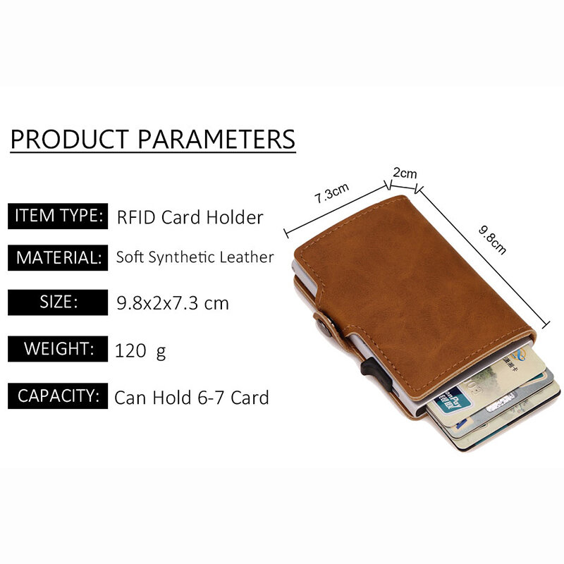 Customized Gravur Brieftasche 2023 Smart Brieftasche Kreditkarte Halter RFID Frau Männer ID Bank Karte Halter Anti-diebstahl Brieftaschen geldbörse Tasche