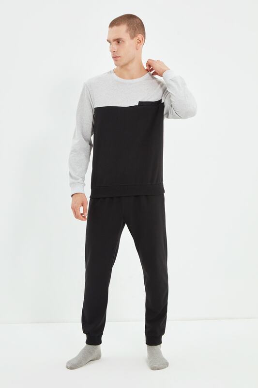Trendyol – pyjama Panelli coupe régulière pour homme, ensemble deux pièces
