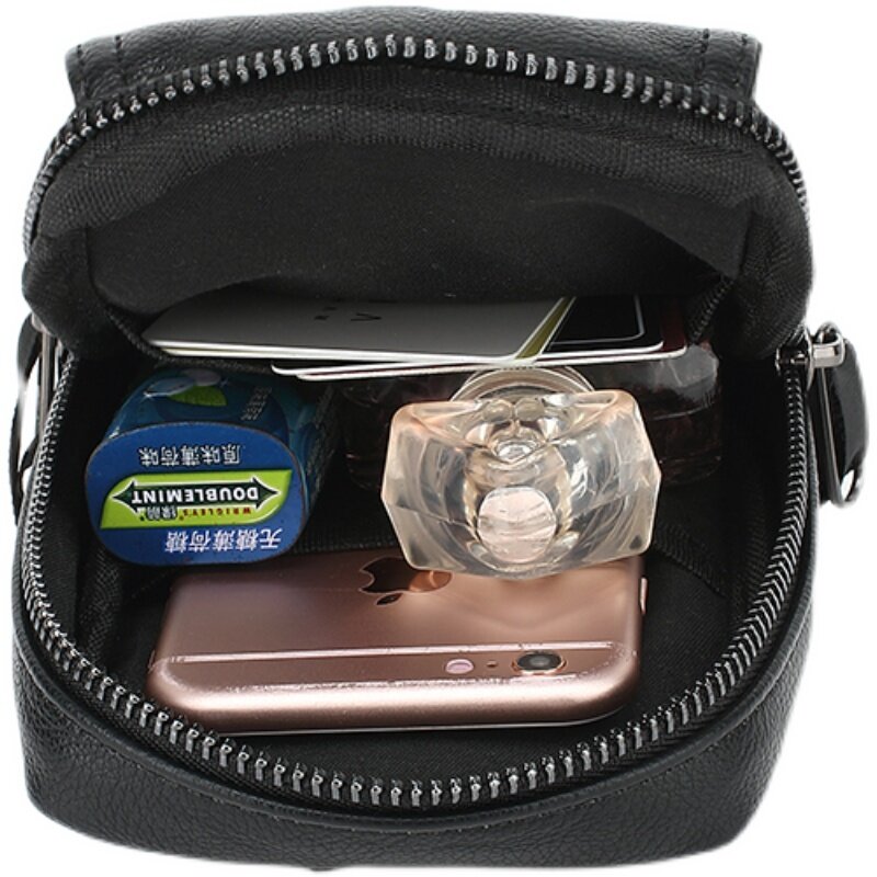 Riñonera Vintage impermeable para hombre, bolsa pequeña con bolsillos pequeños, informal, de viaje, para llevar, para teléfono móvil, 5,5