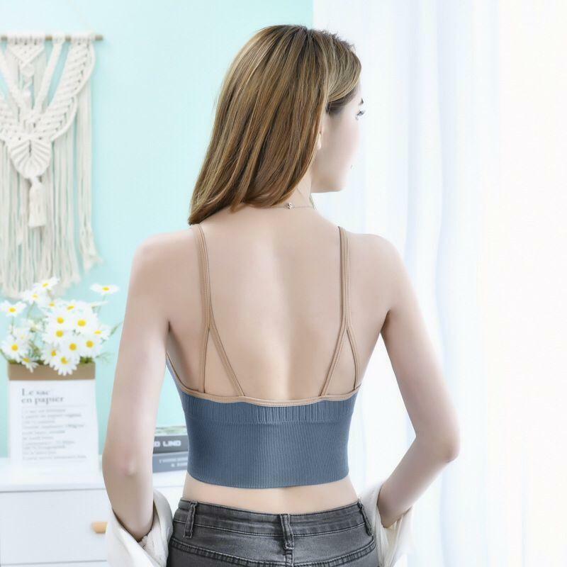 Zipper  Beautiful Back Sports bra  Women's No Steel Ring With Chest Pad Wrap Chest