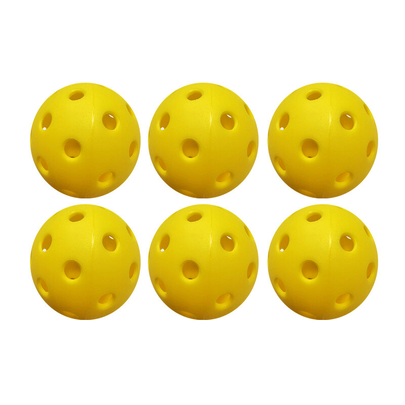 สีเหลืองลูกบอล Pickleball 40หลุมลูกเทนนิสลูกกอล์ฟสำหรับกลางแจ้ง Indoor Practice Light ทนทานความต้านทาน-40
