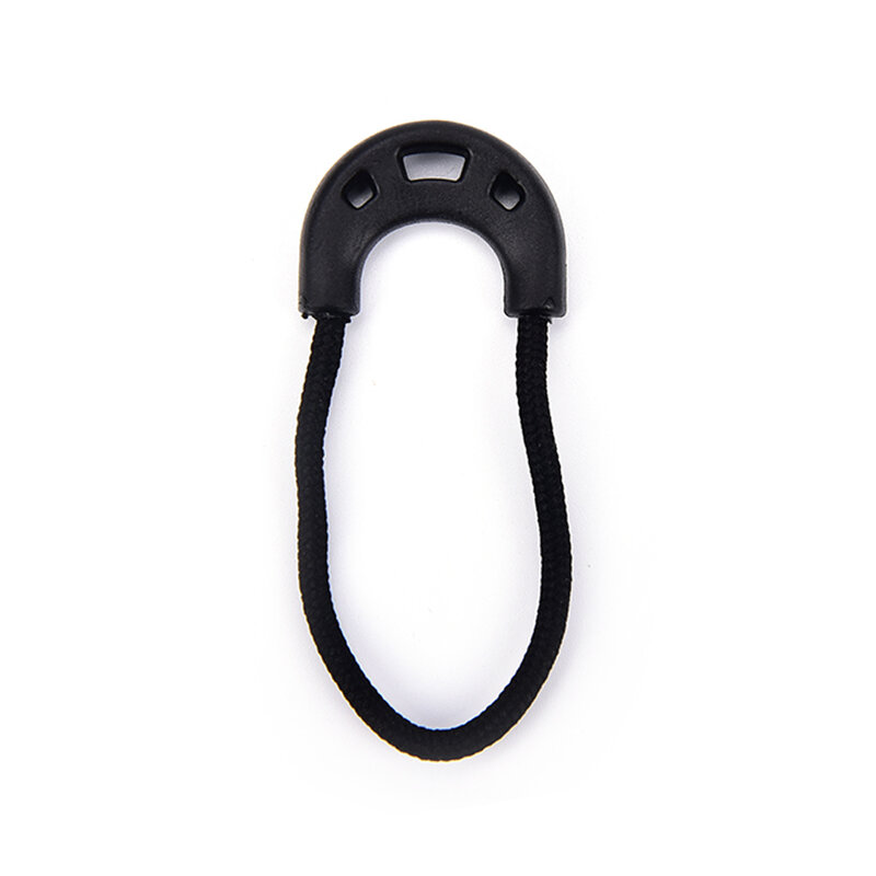 Cuerda de cordón con cremallera EDC para viaje al aire libre, 10 piezas, accesorios de mochila, color negro, 19g
