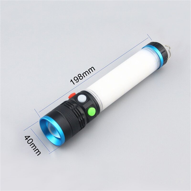 Multifunctional Aluminum 10W Siren Warning 18650 Rechargeable Magnetic Dimmable Flashlight LED Camping Light