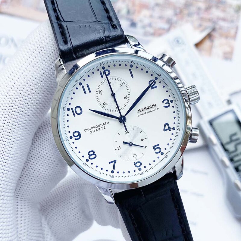 Часы мужские кварцевые с хронографом, многофункциональные деловые из нержавеющей стали, с автоматической датой, в стиле ААА, оригинал