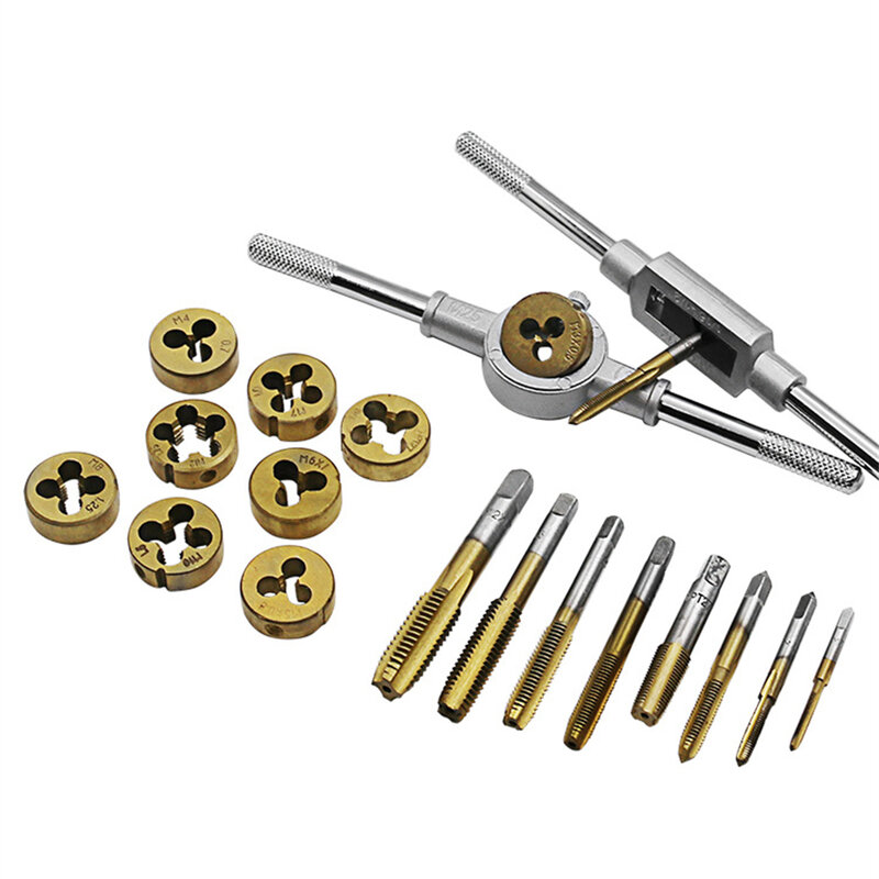 Conjunto de matrizes de torneira I12 PCS brocas de metal para aço inoxidável medidor de rosca interna de aço inoxidável porta-chaves para torneiras de parafuso