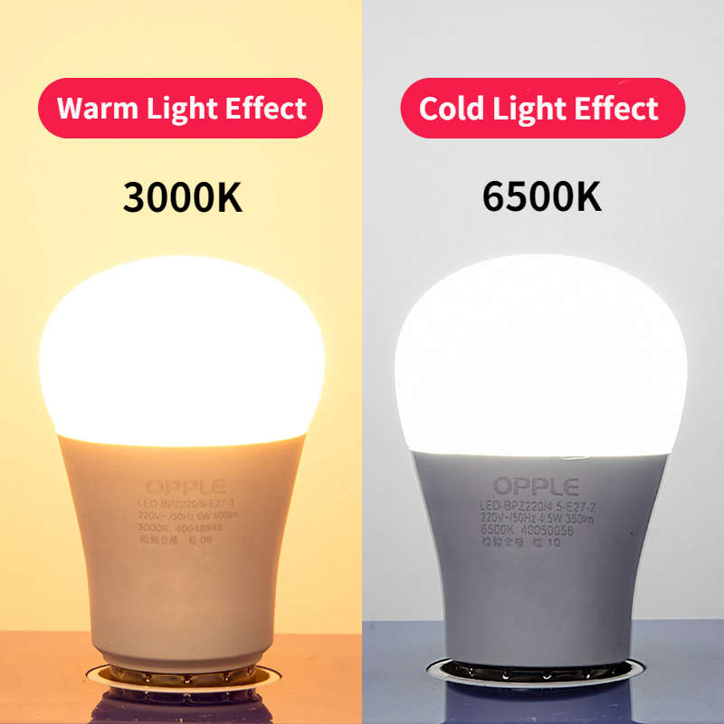 Opplle-bombilla LED E27 de alta calidad, bombillas de ahorro de energía, E27 12, 3W, 7W, 5W, 9W, 3000K, 4000K, 6500K
