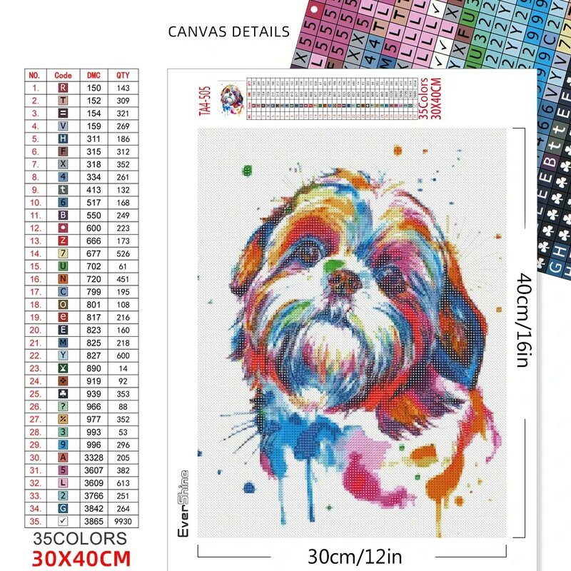 Evershine quadrado cheio de diamante pintura animal do cão diamante bordado venda imagem de strass ponto cruz kit de artesanato em mosaico