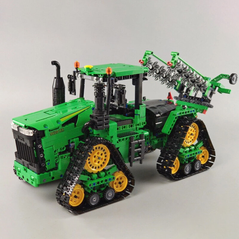 High Tech วิศวกรรมติดตาม Crawler Tractor 1:18 RC รถแทรกเตอร์ปริศนาอาคารอิฐบล็อกของเล่นเด็กชุดของขวัญ