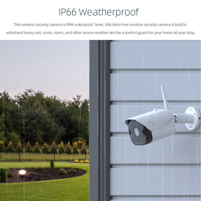 Tuya 3MP 1080P IP66 WiFi Luar Ruangan Peluru Kamera Mode Privasi Keamanan ONVIF CCTV Pengawasan Nirkabel Tampilan Broswer IP Cam
