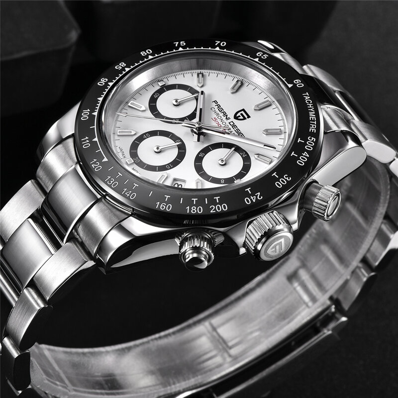 PAGANI Design-Reloj de cuarzo deportivo para Hombre, cronógrafo de lujo, de acero inoxidable, zafiro, resistente al agua, nuevo, 2022