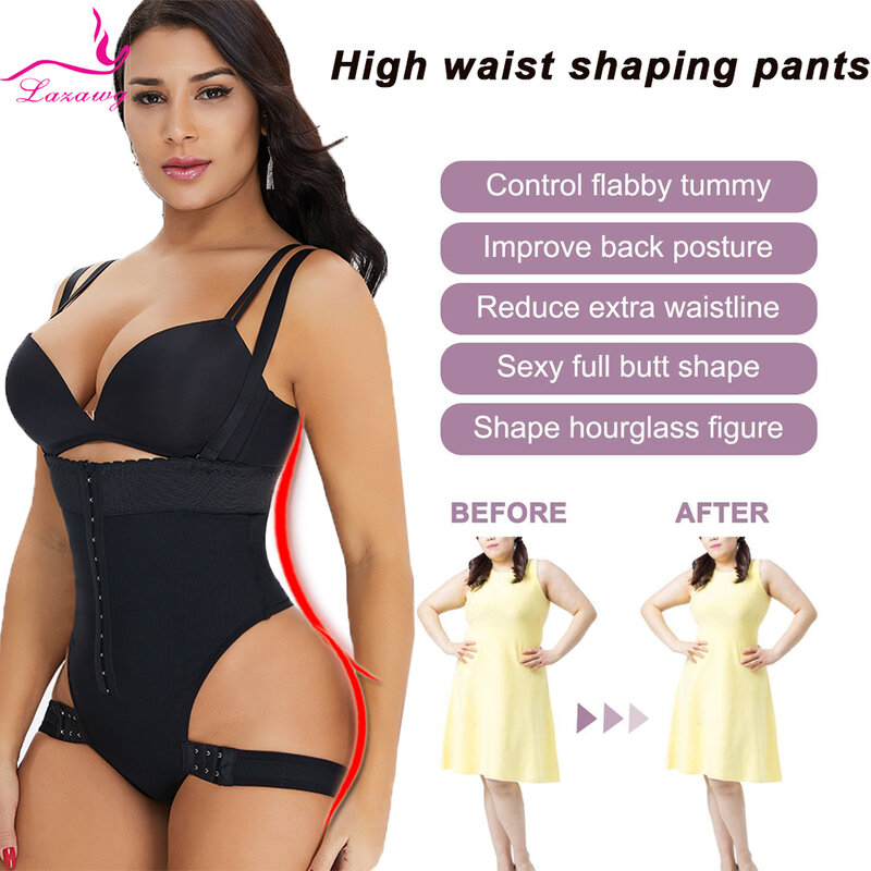 LAZAWG Women Shaper Panties Booty Pulling Underwear Shapewear Butt Lifter Panties Slimming Control Shapewear Plus Size