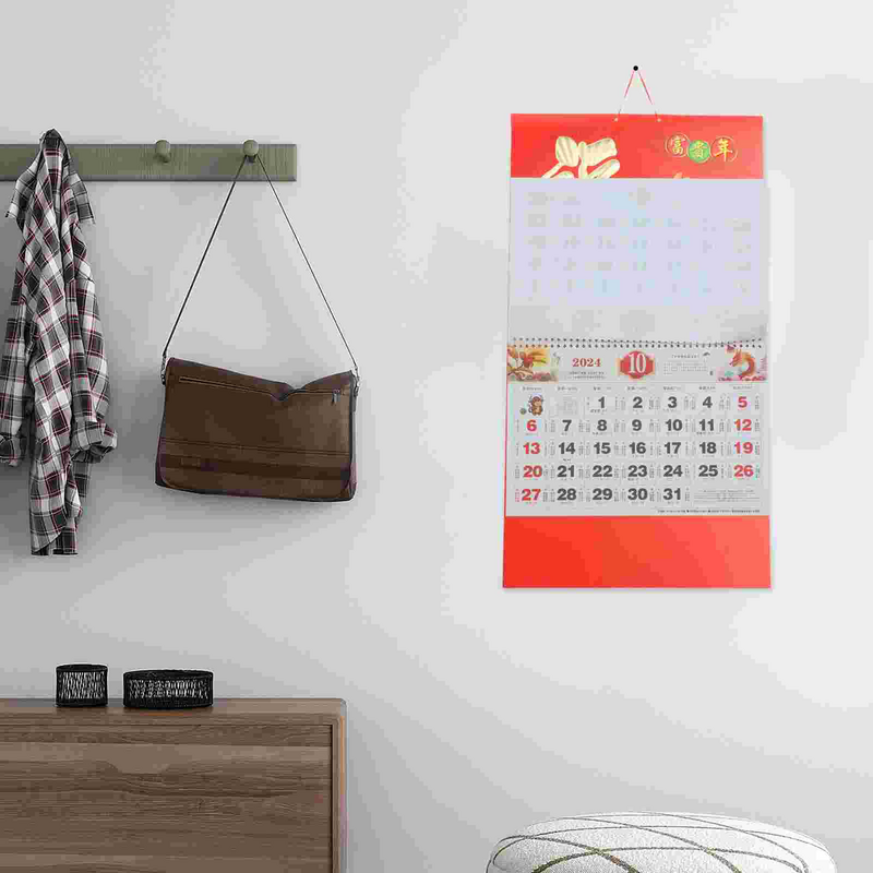 Calendario dell'anno 2024 calendario di capodanno calendario in stile cinese 2024 anno del drago calendario dell'anno 2024