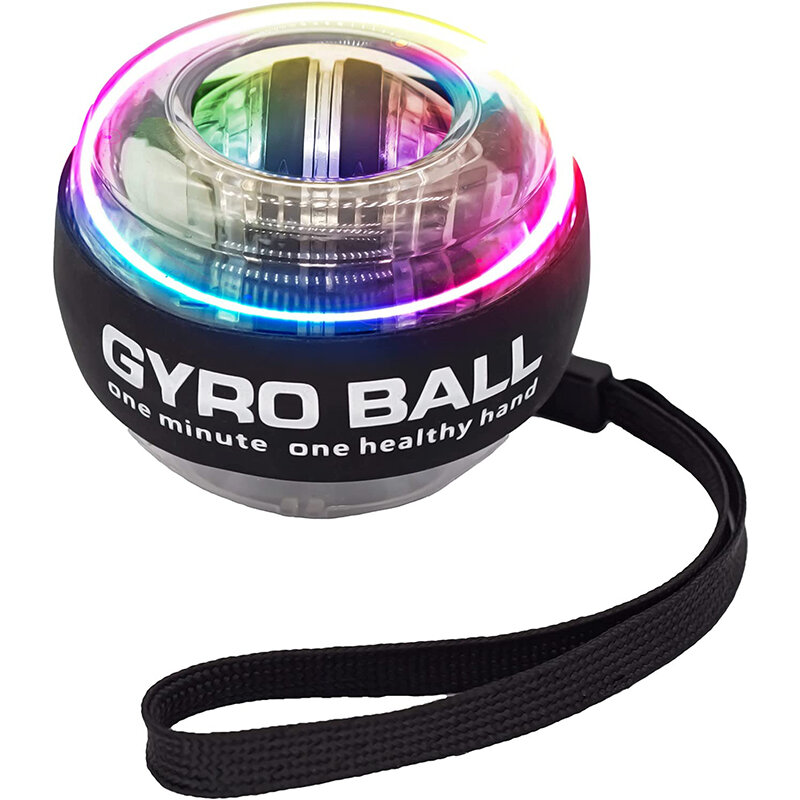 Gyro-ハンドエンハンスメントボール,LEDフィットネストレーニング機器,レスリングハンドル,イヤリングエクササイズデバイス,精密ジャイロスコープ
